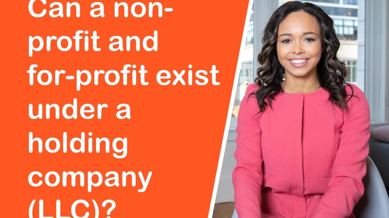 Can a non-profit and for-profit exist under a holding company (LLC)?