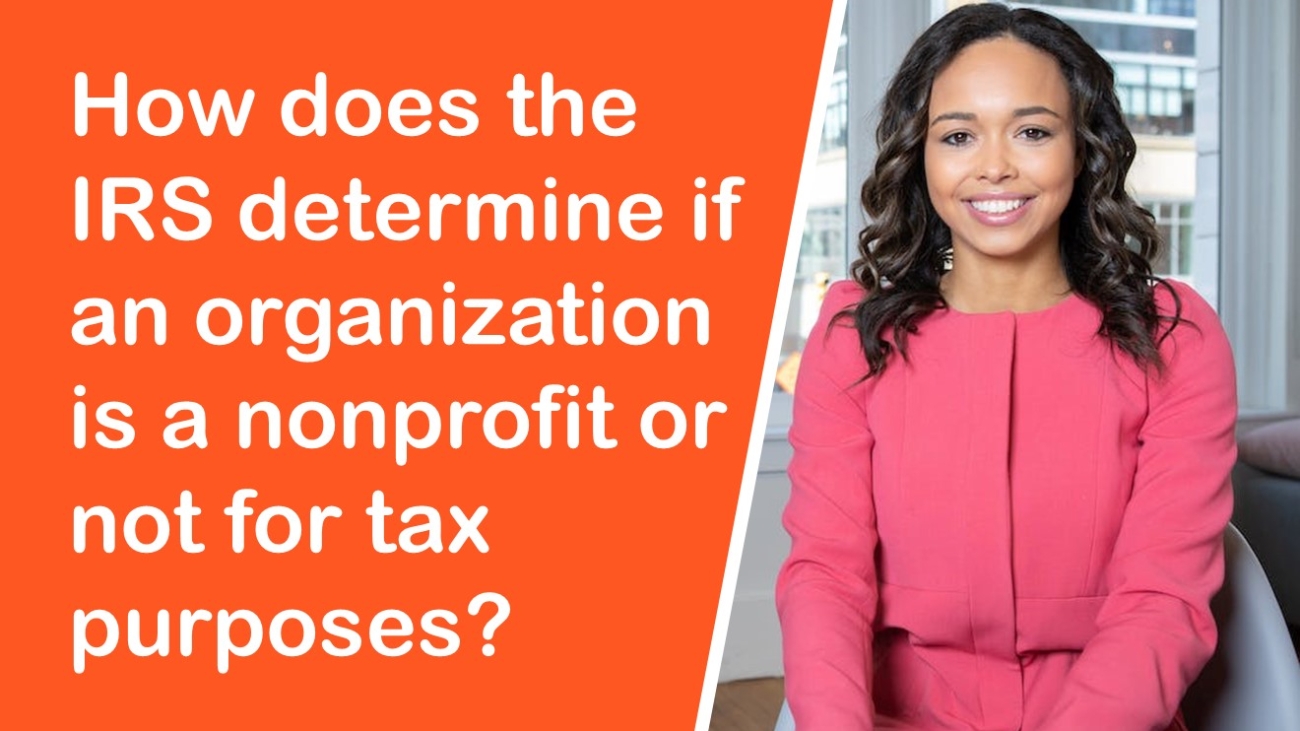 How does the IRS determine if an organization is a nonprofit or not for tax purposes?