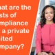 What are the costs of compliance for a private limited company?